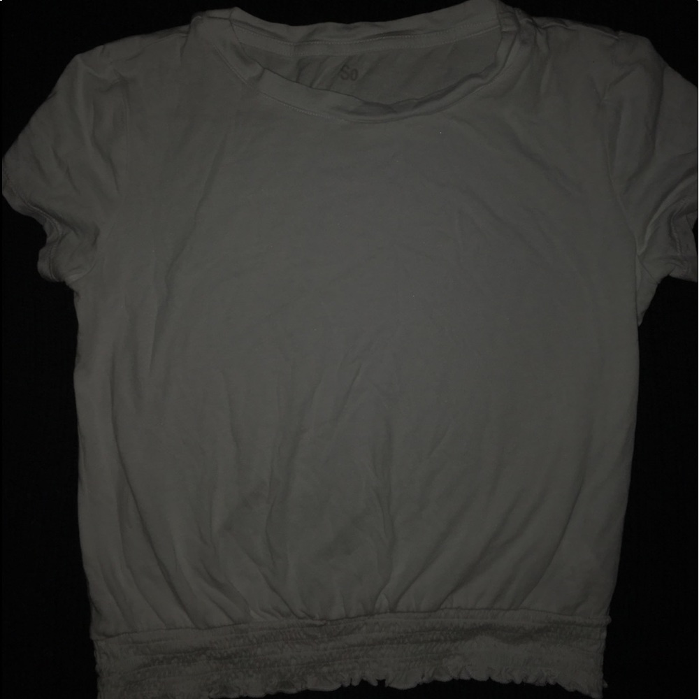 Women’s white SO crop top